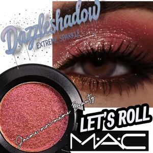 MAC Dazzleshadow Eyeshadow- LET'S ROLL (Peach/PINK/Red Multi Chrome Glitter)